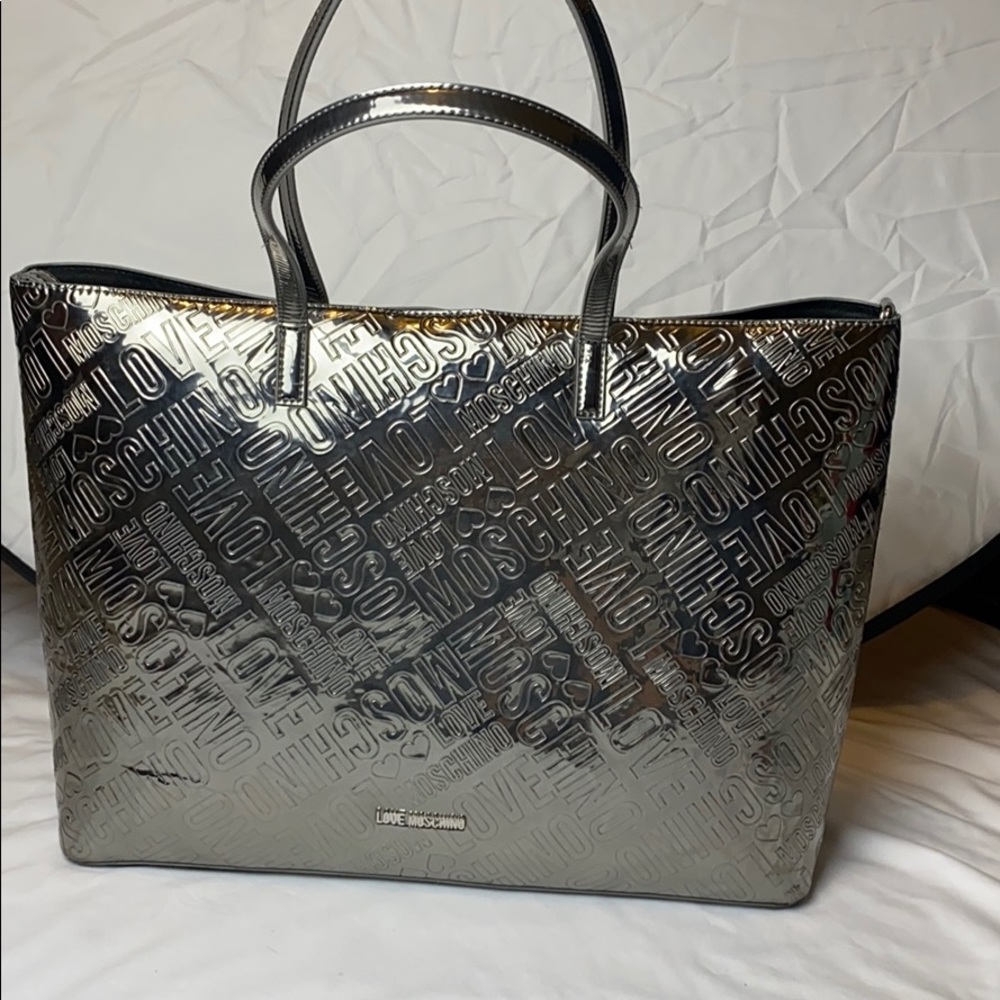 LOVE MOSCHINO metallic bag